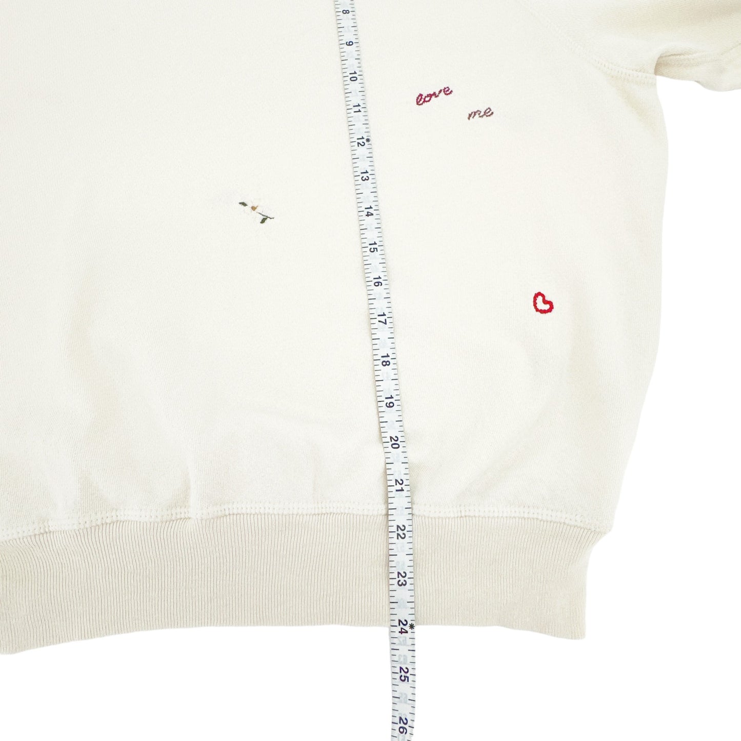 The GREAT. The College Sweatshirt Love Embroidery 0 | XS