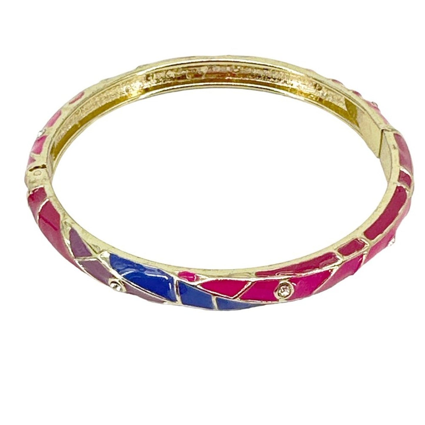 SEQUIN by NORDSTROM Enamel & Crystal Hinged Bangle Bracelet Set of 5