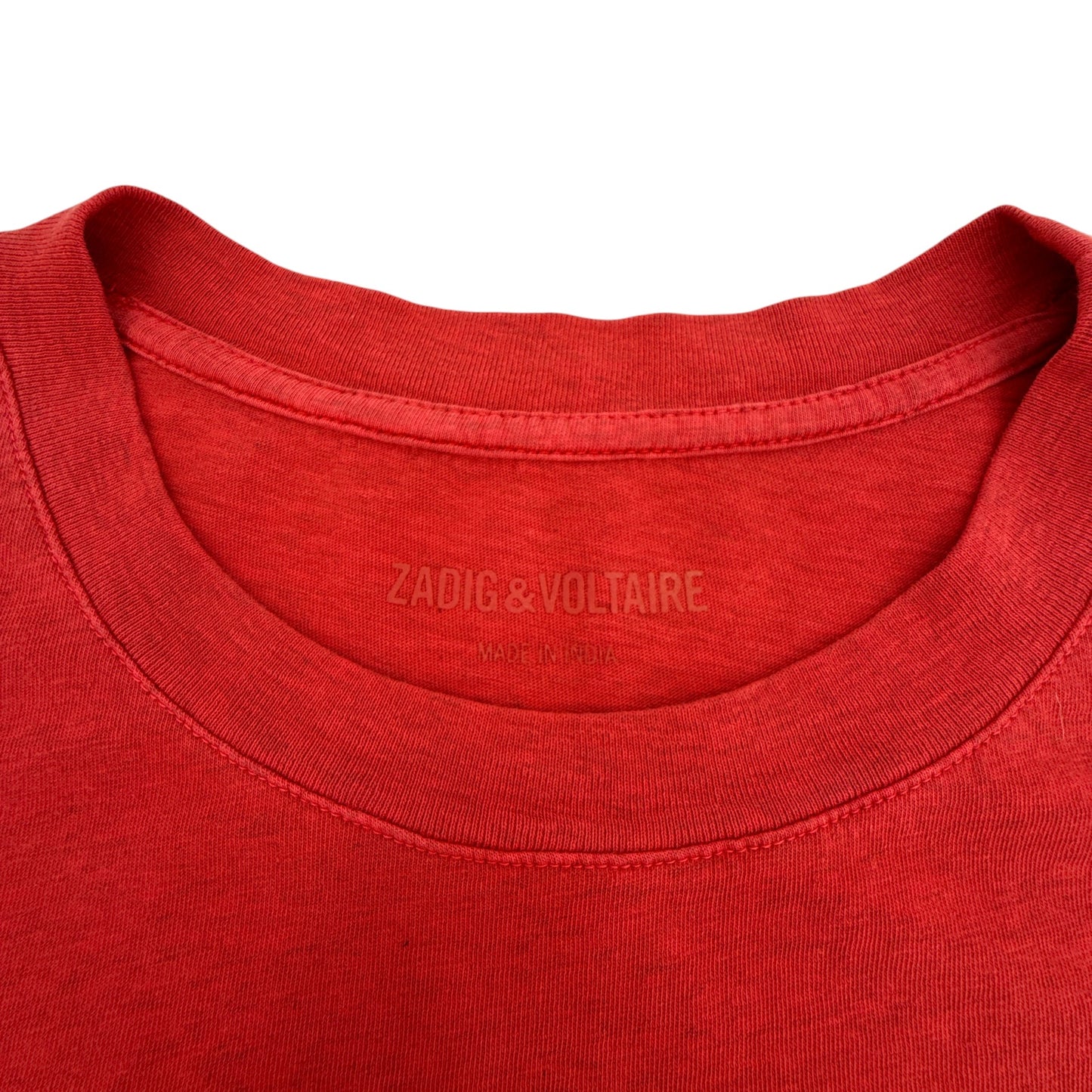 ZADIG & VOLTAIRE Bow Embellished Tee in Red S
