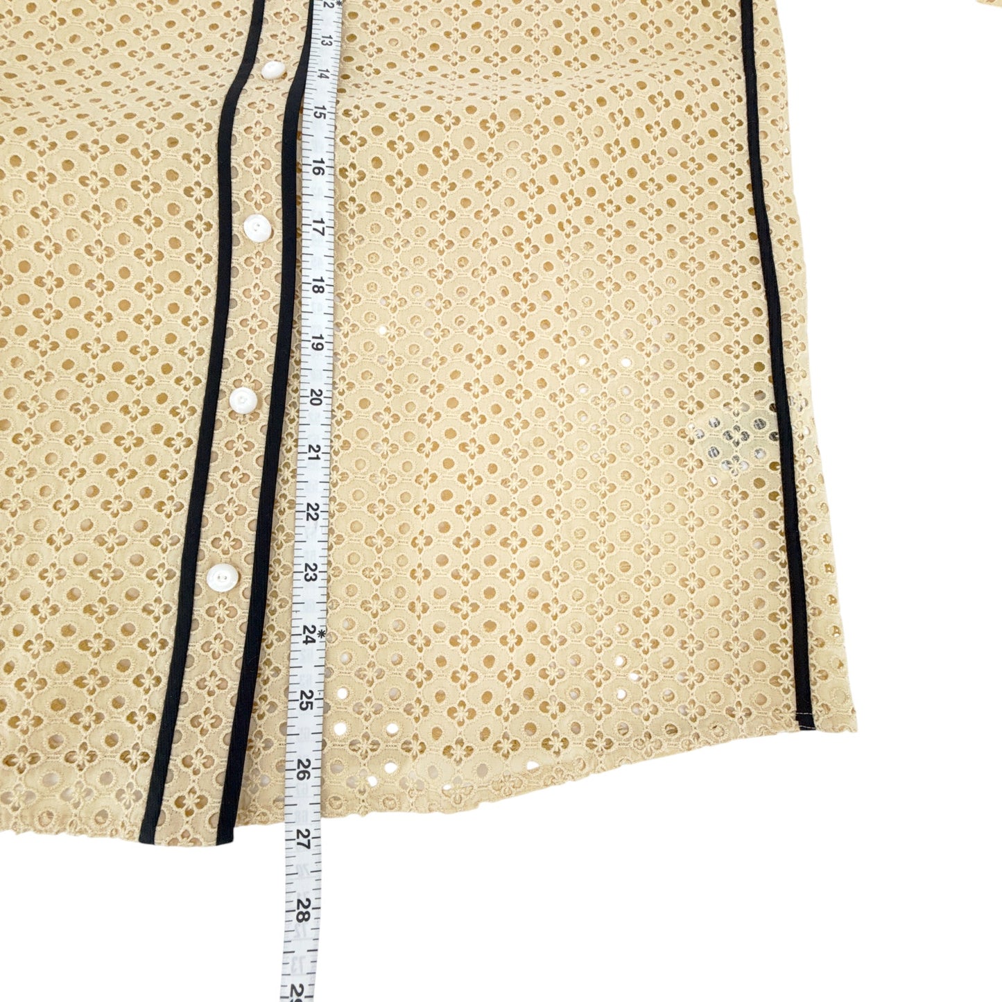 TORY BURCH Honeycomb Eyelet Shirt 6|S