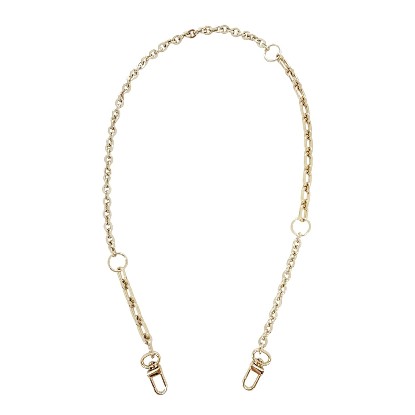 MAJE Detachable Chain Shoulder Strap in Pale Gold