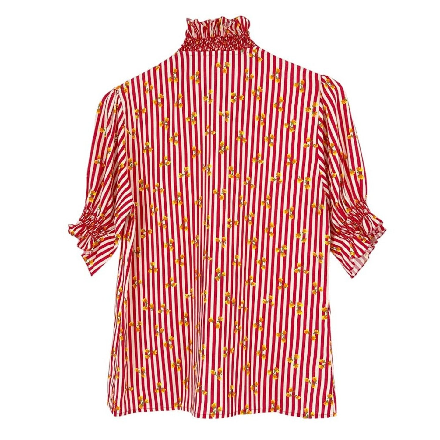 LORETTA CAPONI Donatella High Neck Blouse M