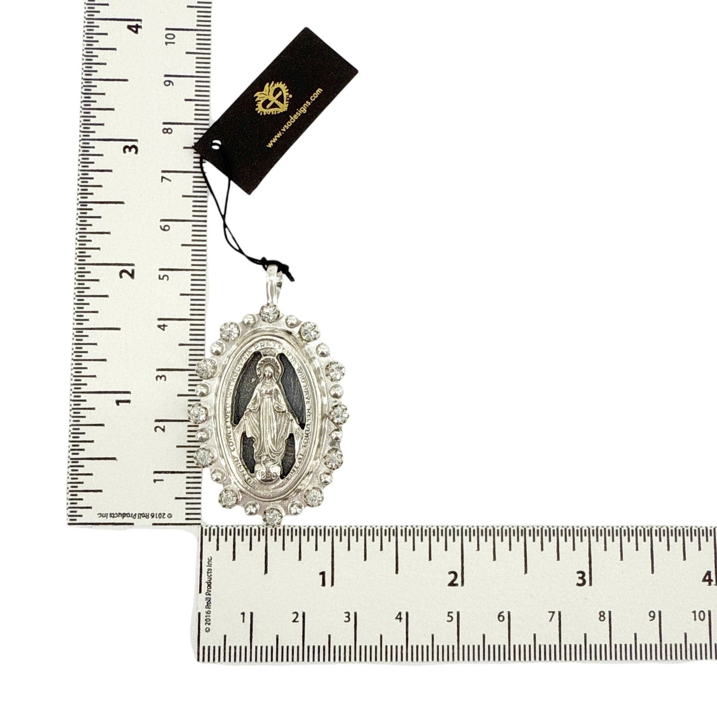 VIRGINS SAINTS & ANGELS VSA Milagrosa Medallion in Silver