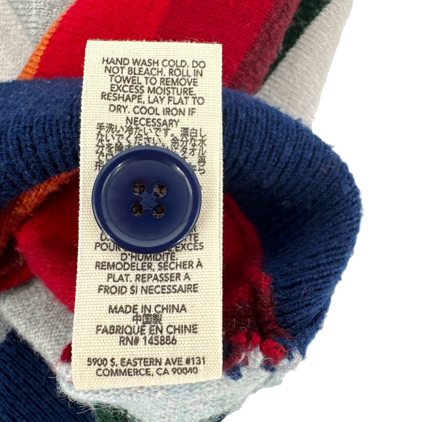 The GREAT. The Co Ed Cardigan Multi Stripe 0|XS