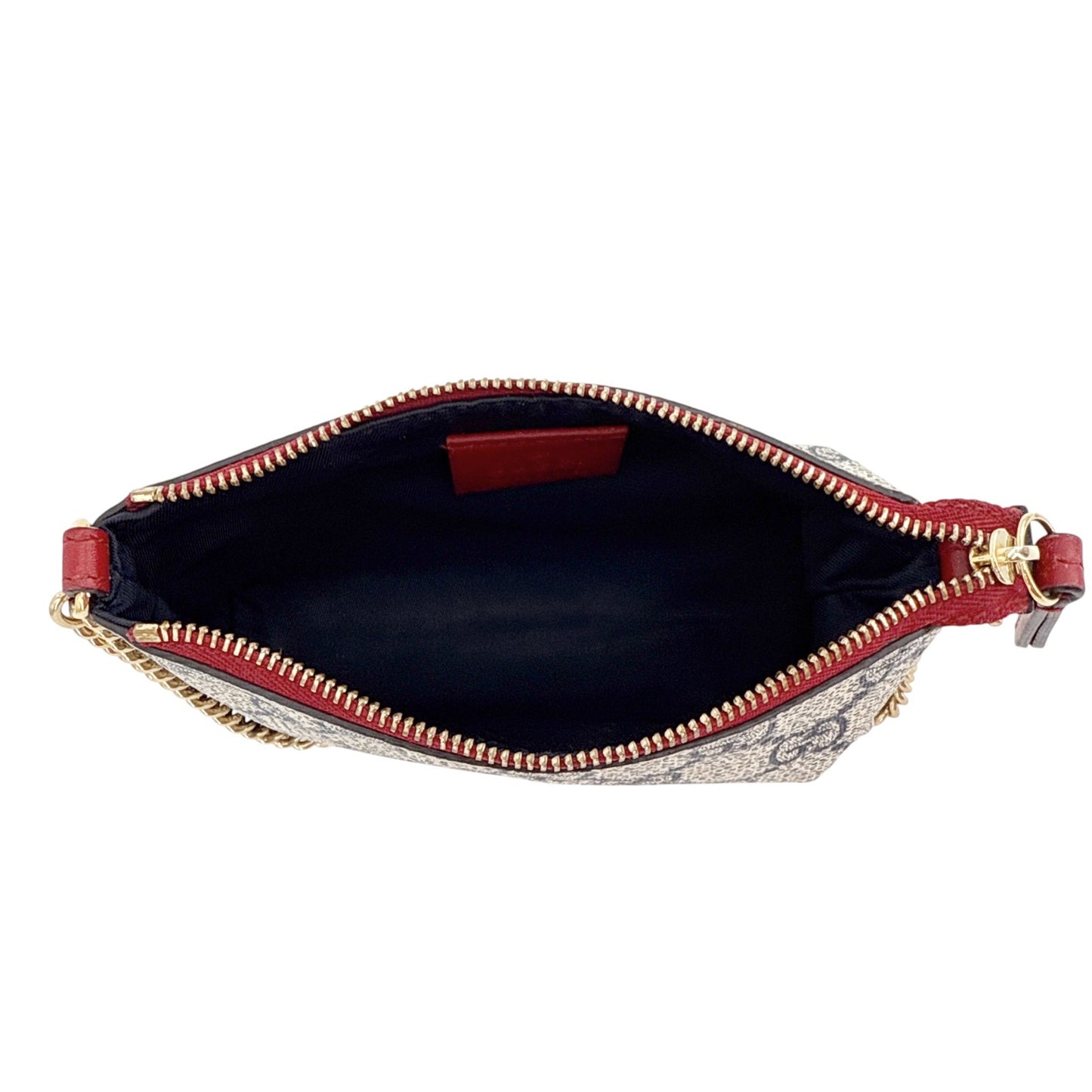 GUCCI Chain Wristlet Mini Bag GG Coated Canvas