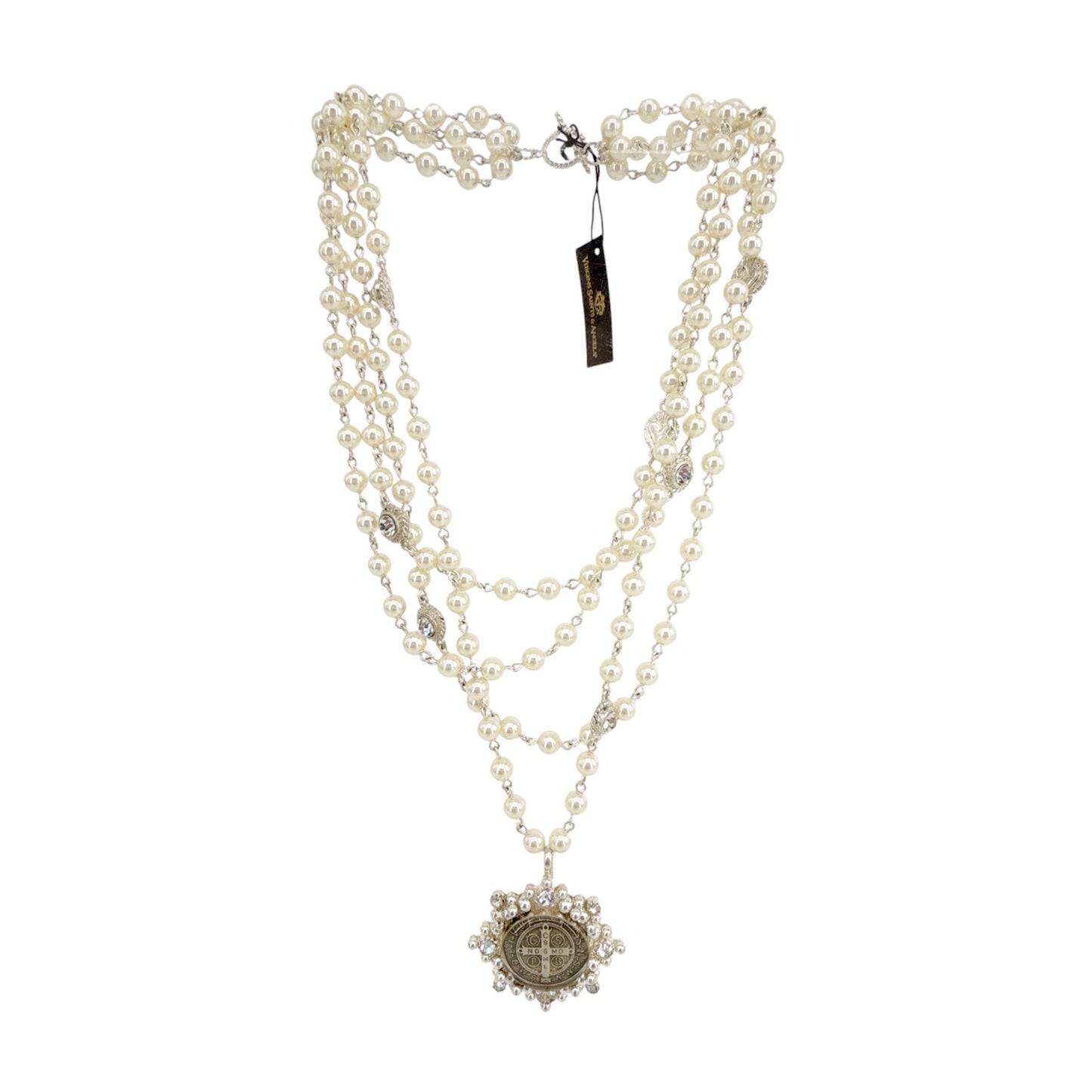 VIRGINS SAINTS & ANGELS VSA Magdalena Pearl Cream Cloister San Benito Medallion