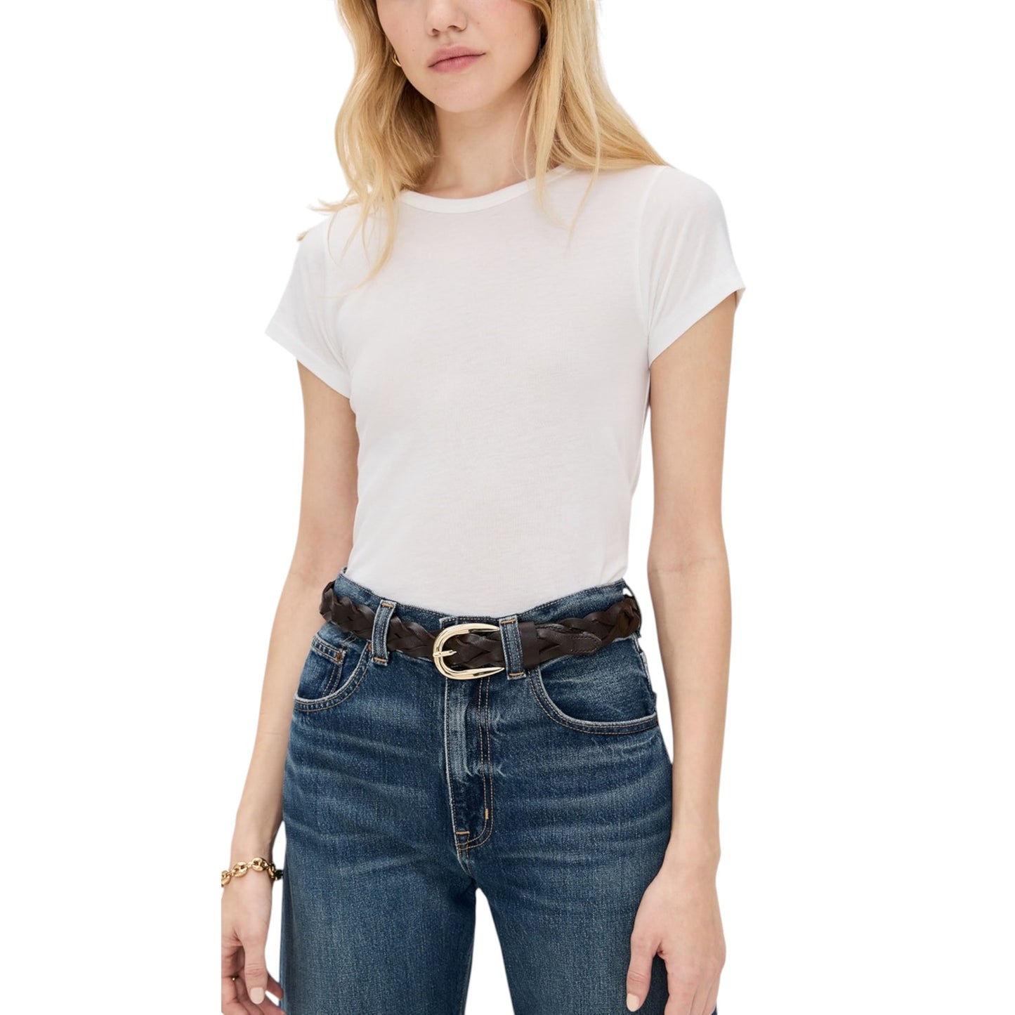 MADEWELL Braided Belt in Dark Carob M-L
