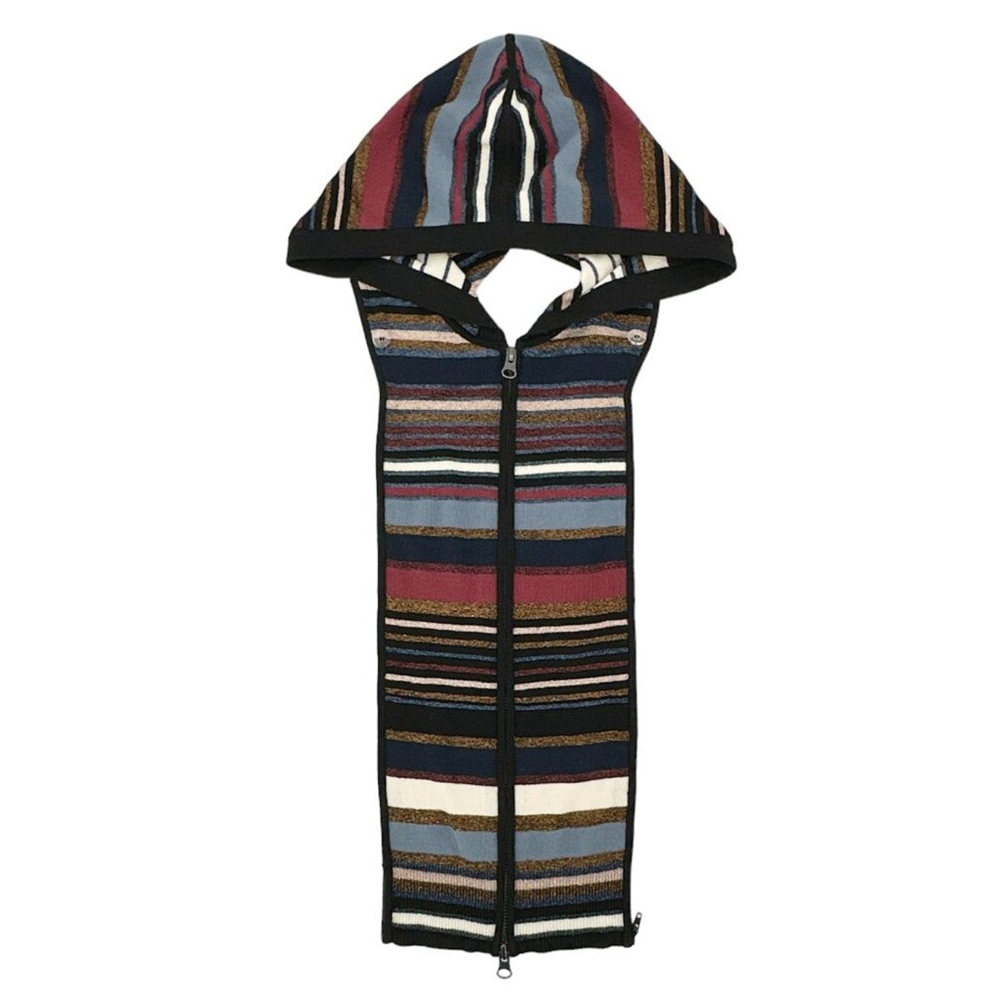VERONICA BEARD Lupe Metallic Stripe Hooded Dickey