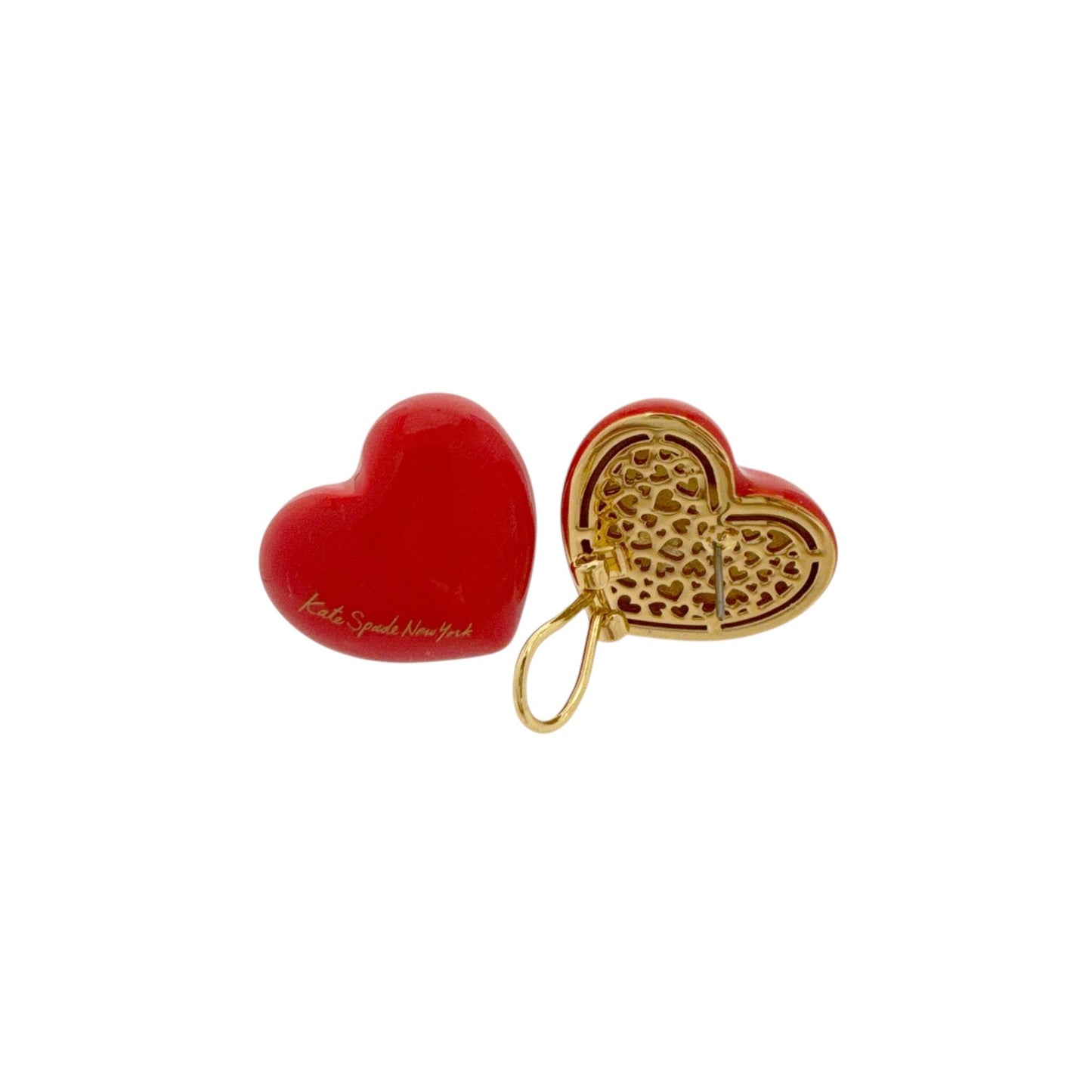 KATE SPADE New York Heart You Statement Studs in Red