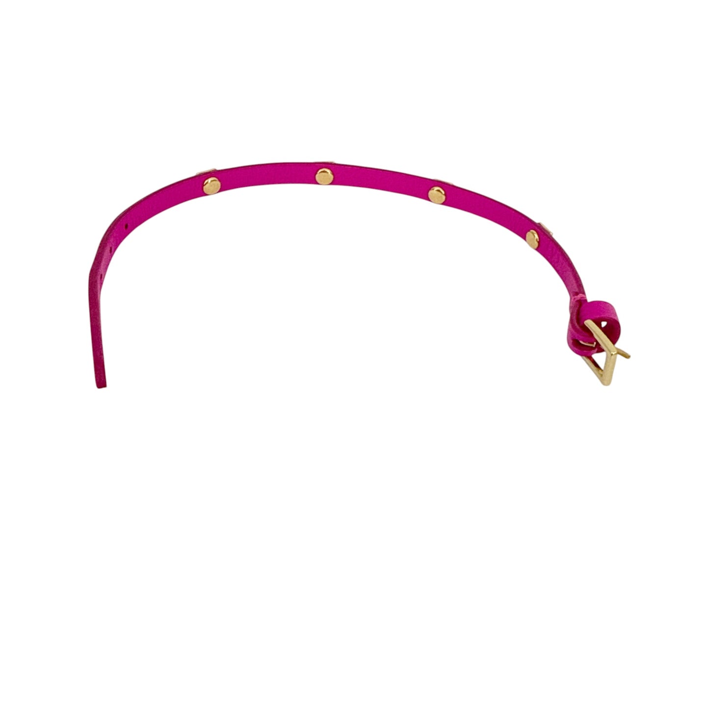 VALENTINO GARAVINO Rockstud Leather Bracelet in Pink