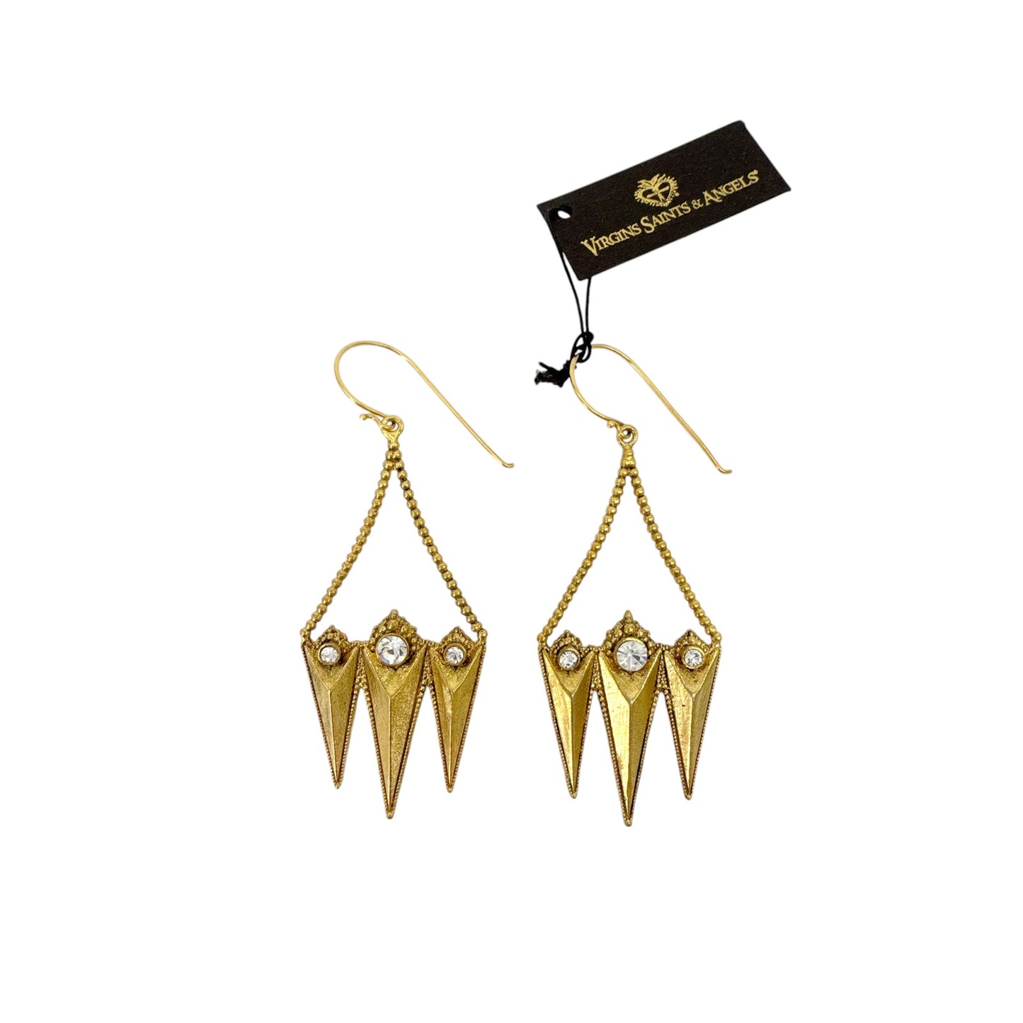 VIRGINS SAINTS & ANGELS VSA Electra Rays Hook Earrings in Gold