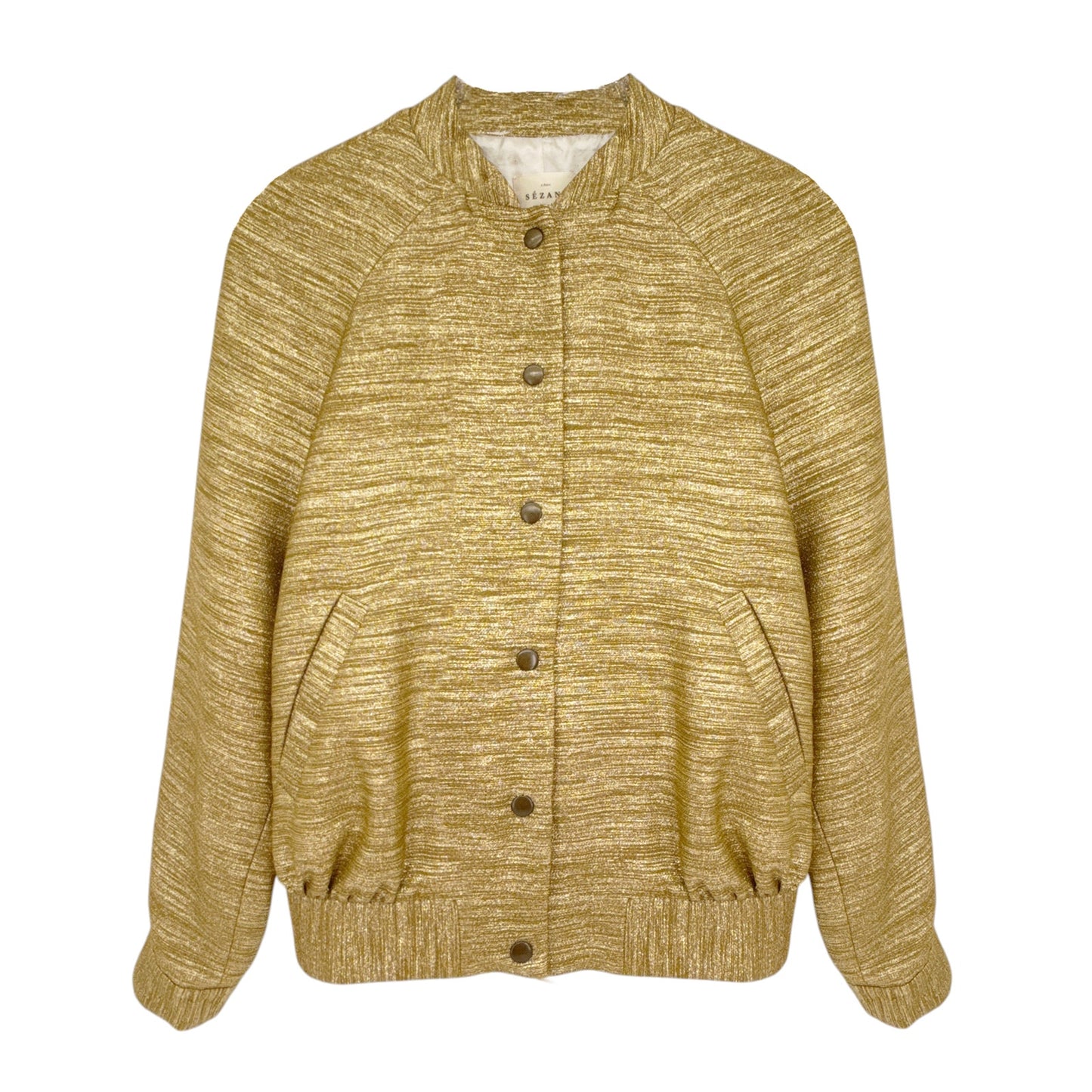 SEZANE Archie Jacket in Gold Viscose FR34|XS