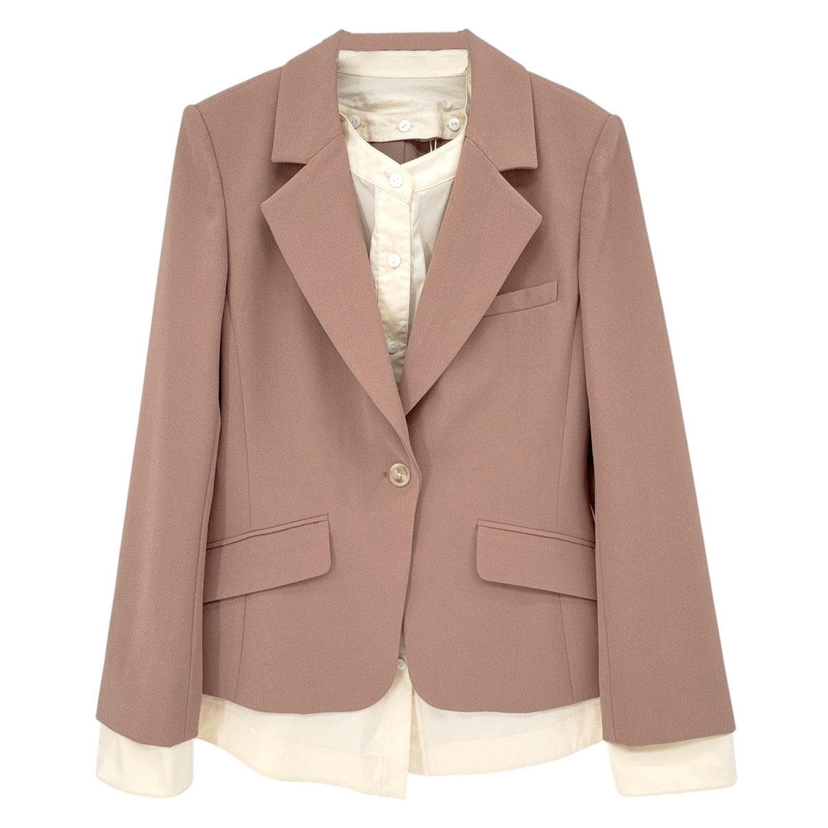 JONATHAN SIMKHAI Jubilee Blazer in Teak/Parchment 6|M