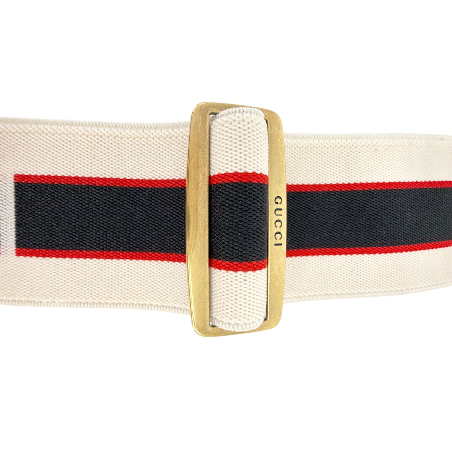 GUCCI Jacquard Crystal Stripe Double G Belt 80cm|32in