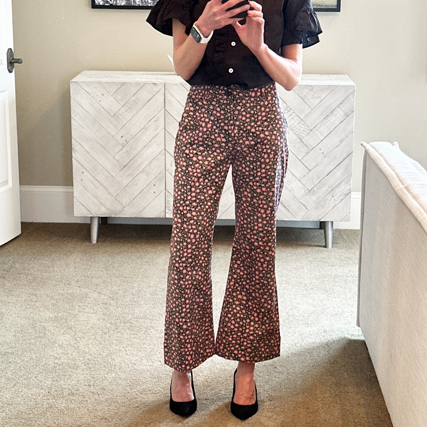 LA DOUBLEJ Edition 20 Hendrix Pant in Daisy Heavy Stretch Cotton XS
