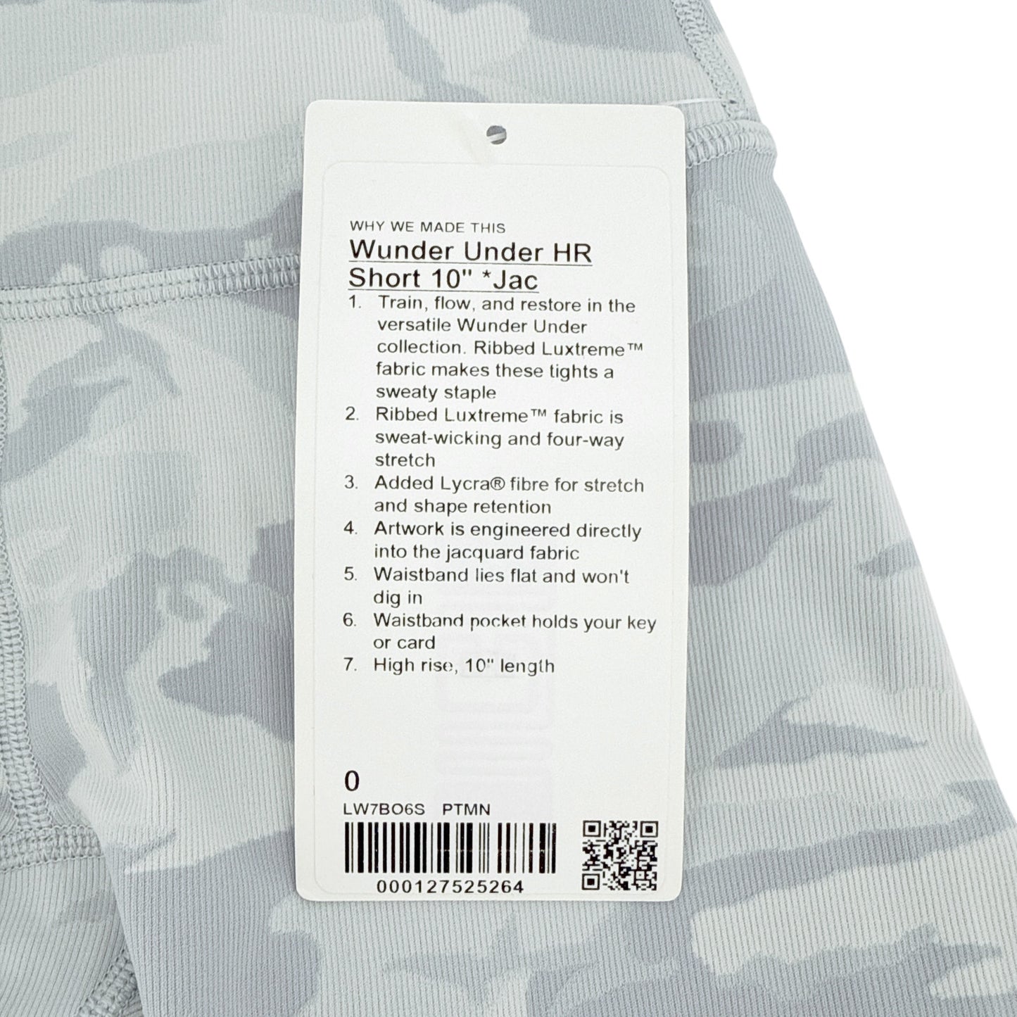 LULULEMON Wunder Under High Rise Short 10" Incognito Camo 0
