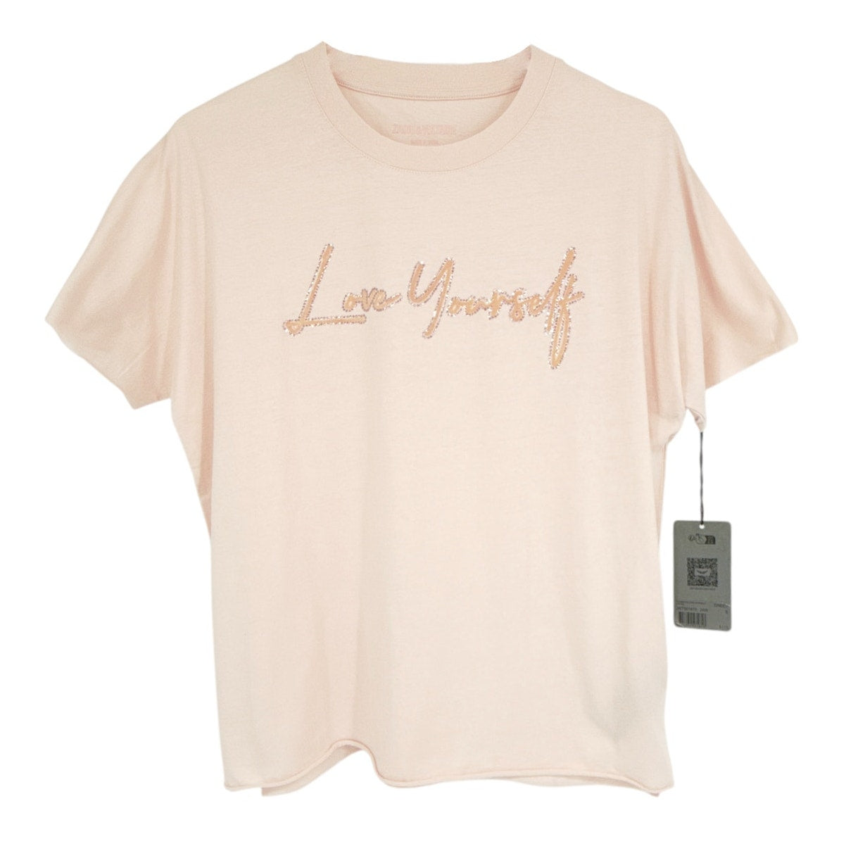ZADIG & VOLTAIRE Tommer Love Yourself Diamanté T-shirt S