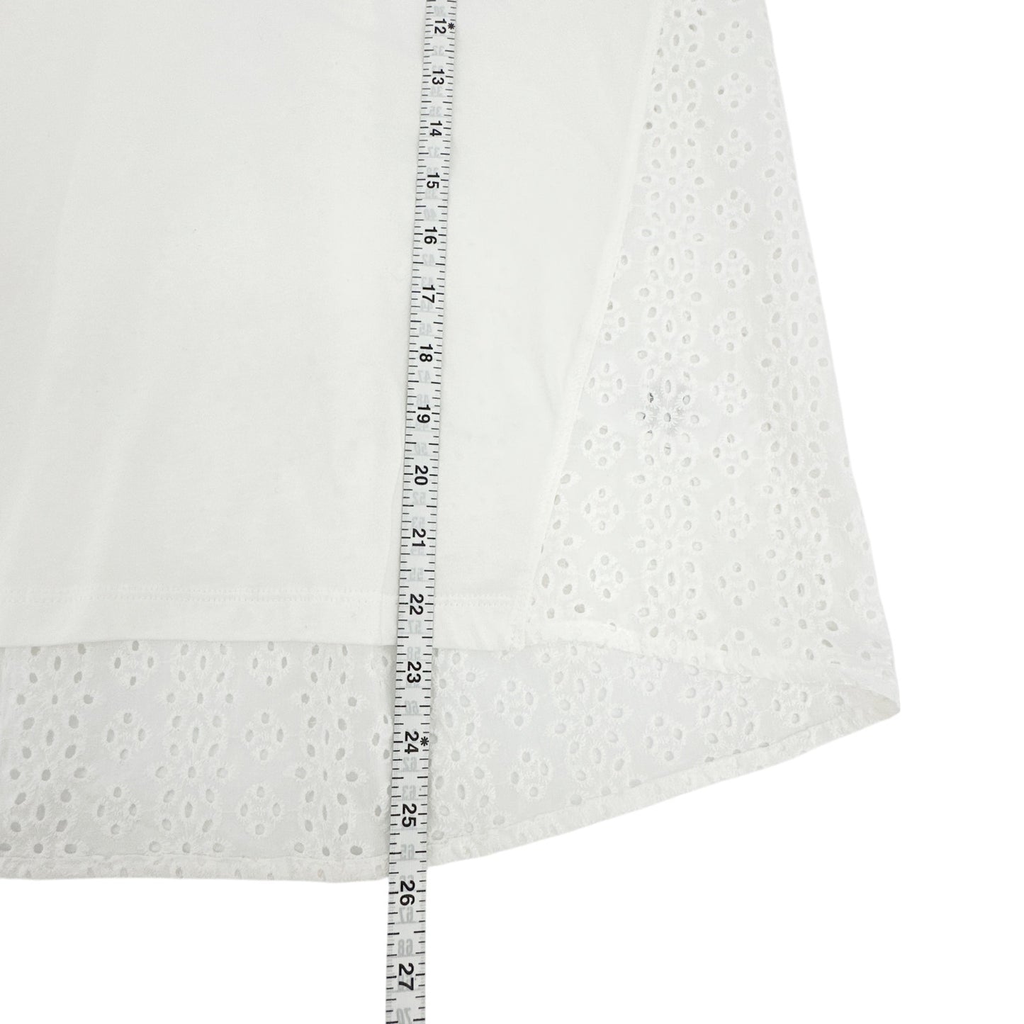 VERONICA BEARD Mauna Eyelet Tee S