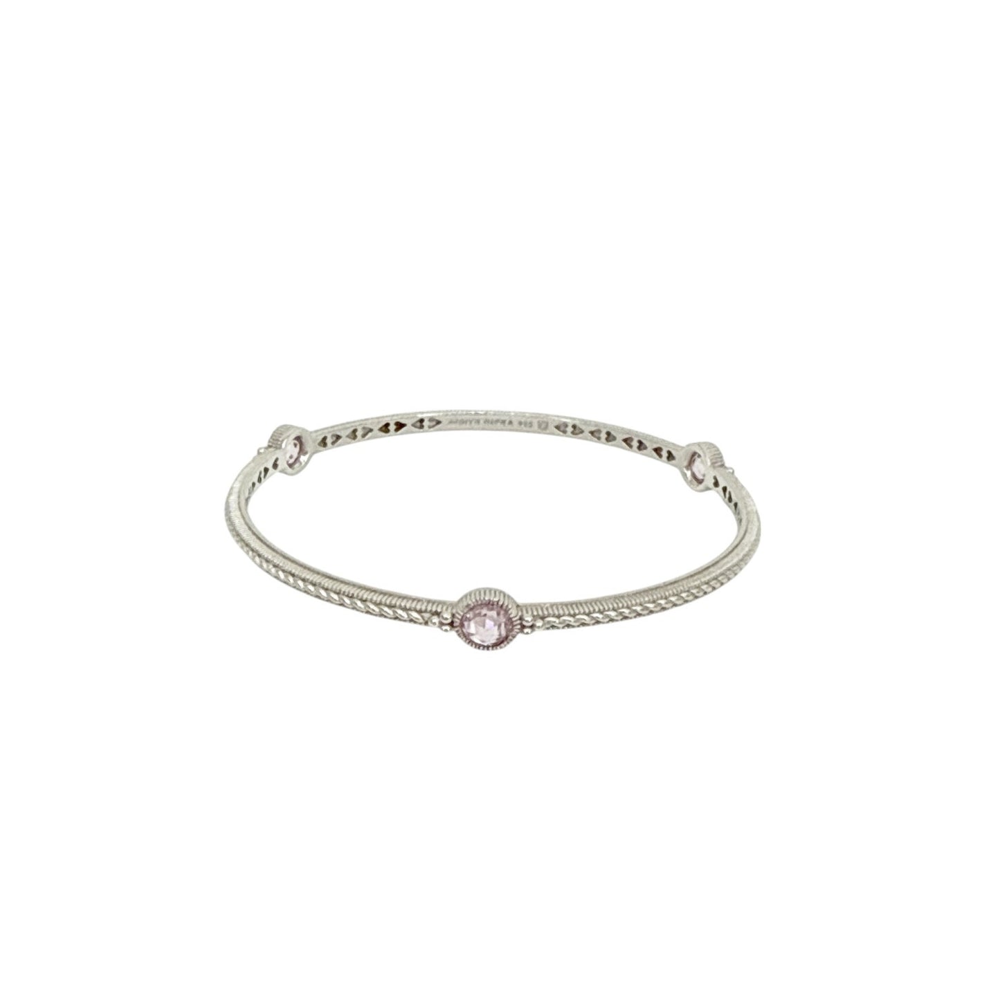 JUDITH RIPKA SS Pendant Necklace & Crystal Station Bracelet