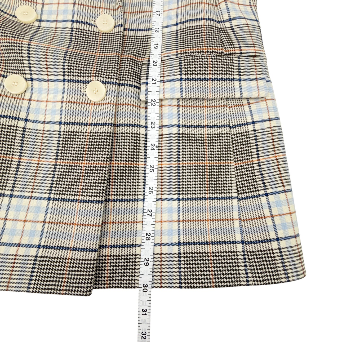 MAJE Vika Plaid Button Blazer FR|EU 42|XL