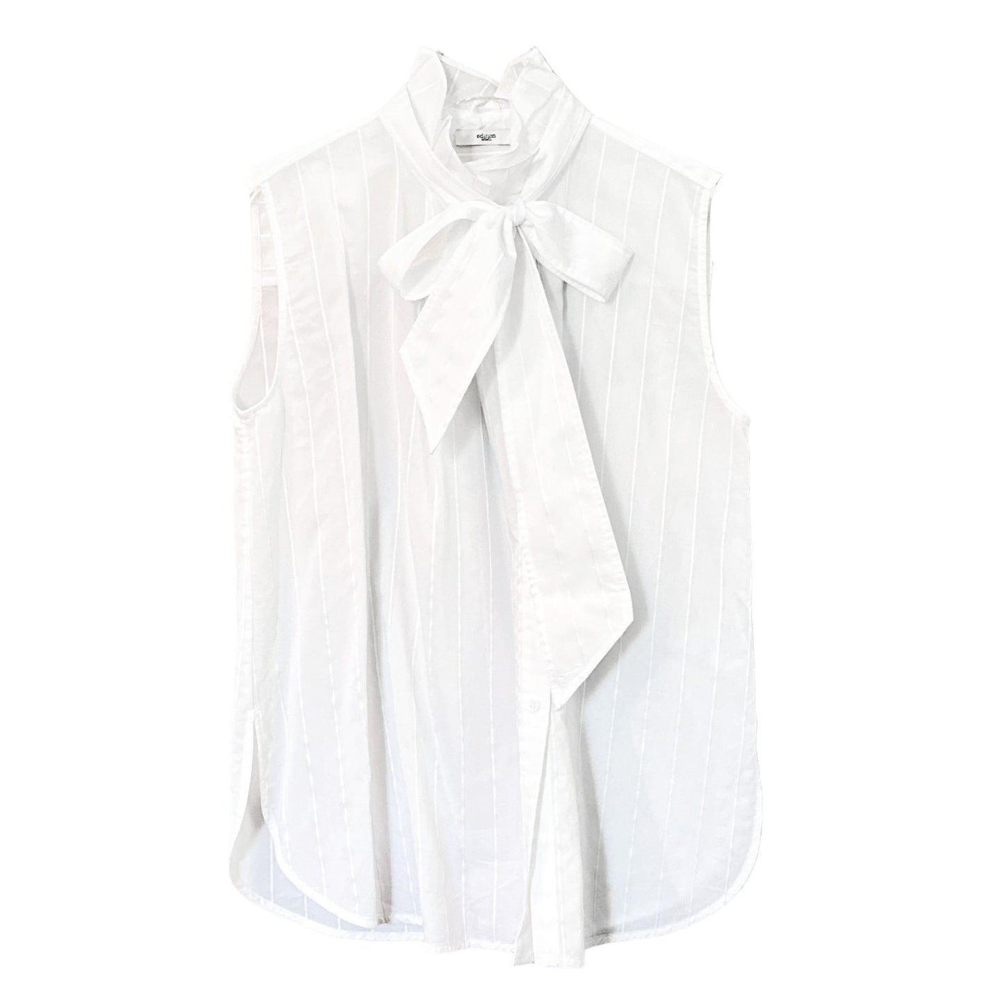 EDITION10 by MO&Co. Sleeveless Tie Neck Blouse S