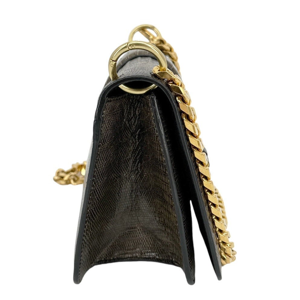 TOM FORD Tara Chain Tejus Lizard Shoulder Bag