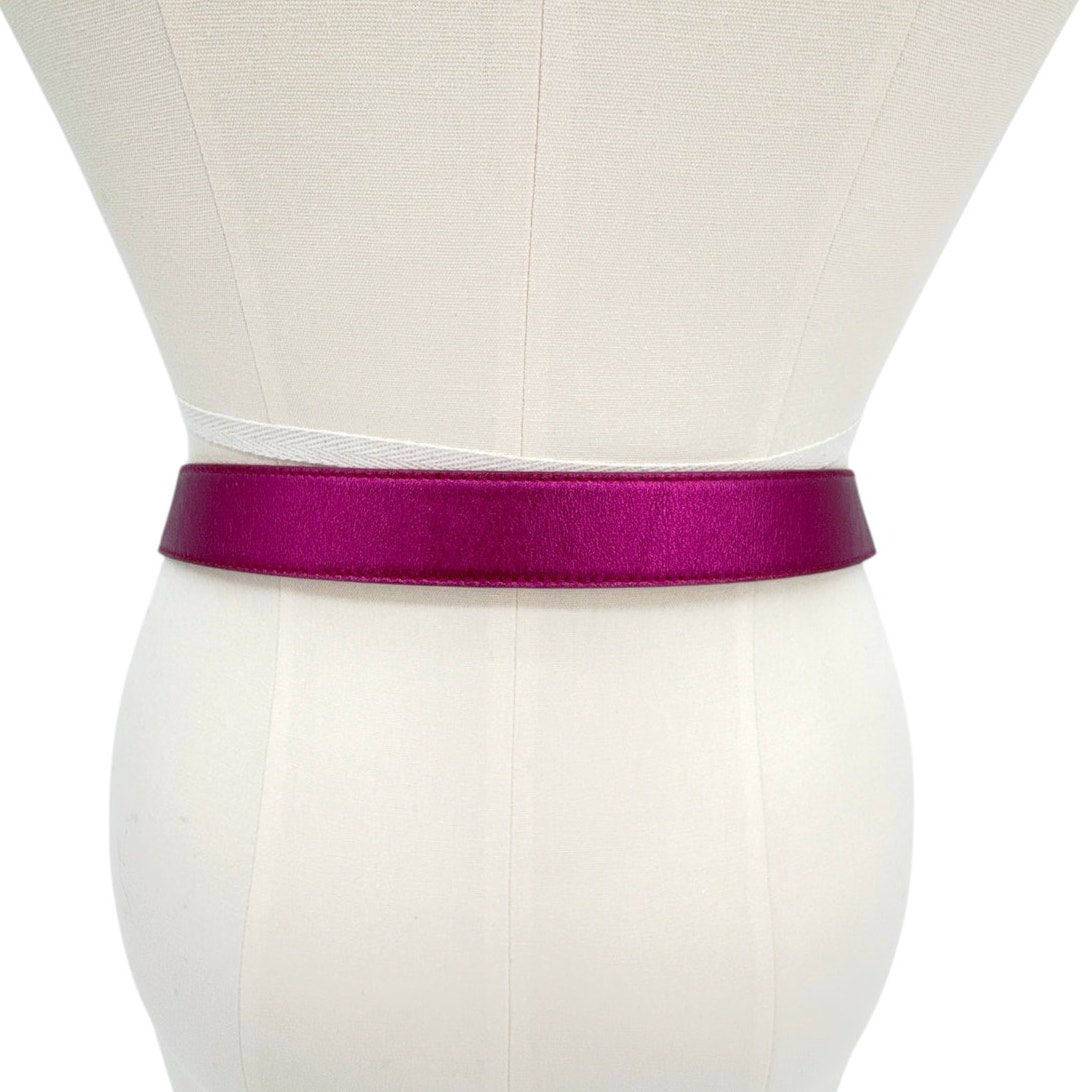 DOLCE & GABBANA Logo Belt Metallic Pink 85cm | 34in