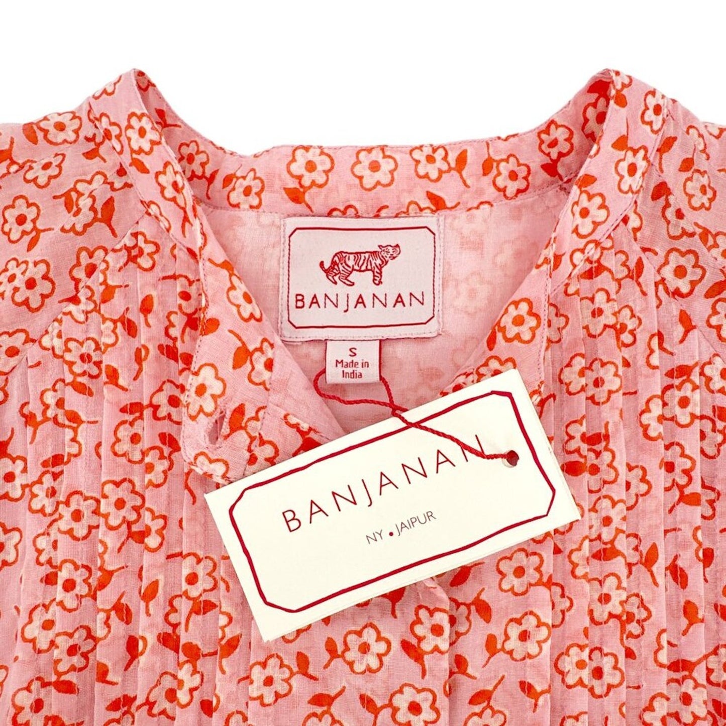 BANJANAN Rhonda Dress Scattered Daisy Orchid Pink S