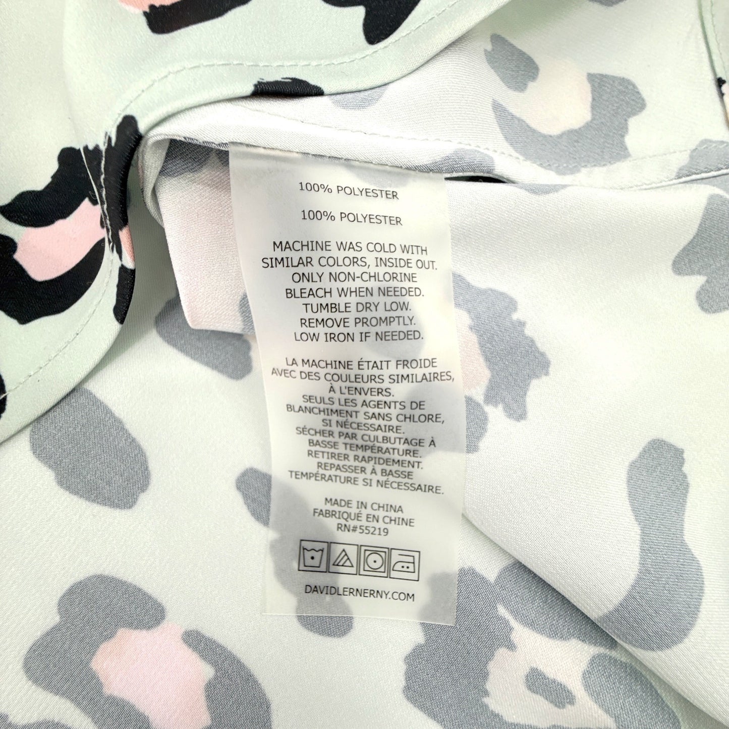 DAVID LERNER Naomi Bias Midi Skirt in Painted Leopard S