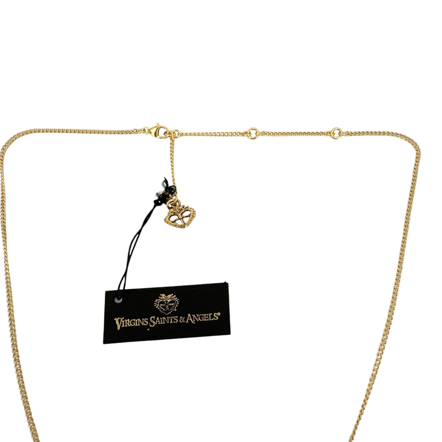 VIRGINS SAINTS & ANGELS VSA Skull Treasure Charm Necklace in Gold