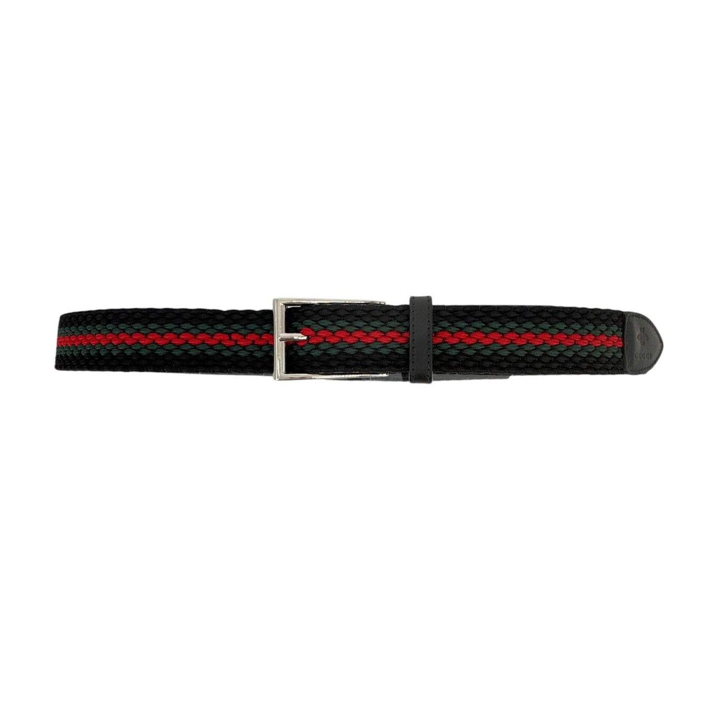 GUCCI Braided Elastic Webbing Belt in Black 115cm | 46in