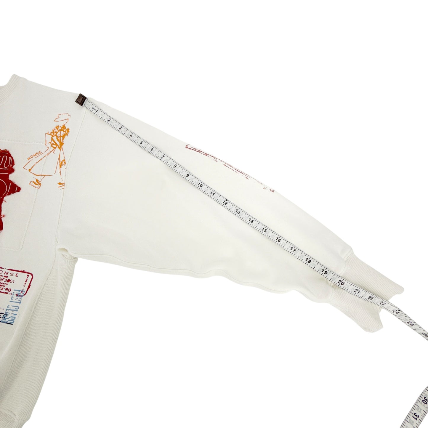 MONSE Scrapbook Patch Sweatshirt in Ivory XS