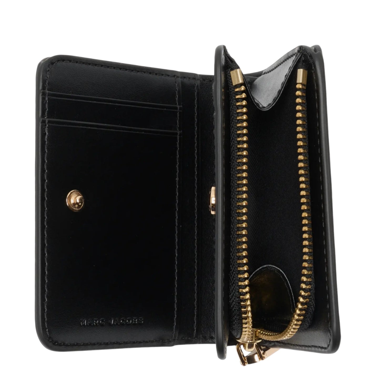 MARC JACOBS Mini Glitter Compact Wallet in Gold