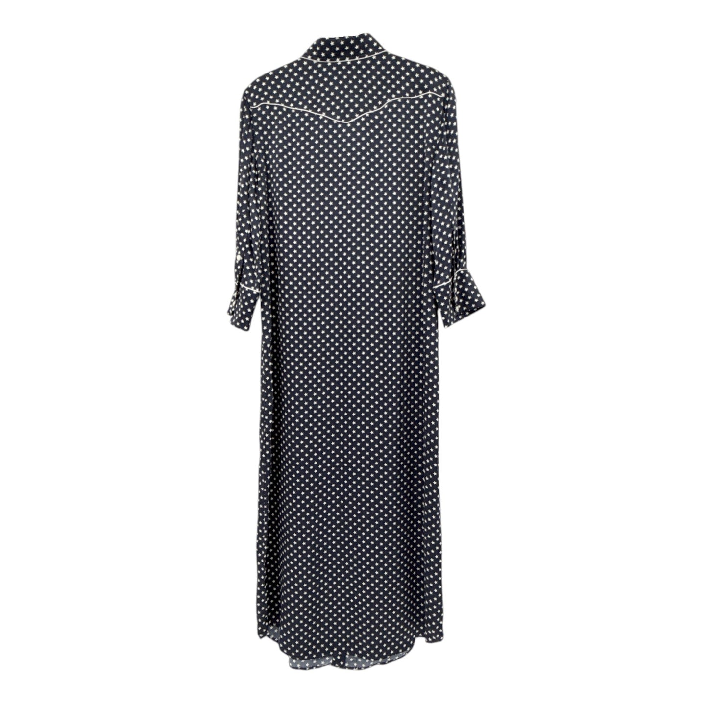 R13 Cowboy Dress in Silk Navy Star S