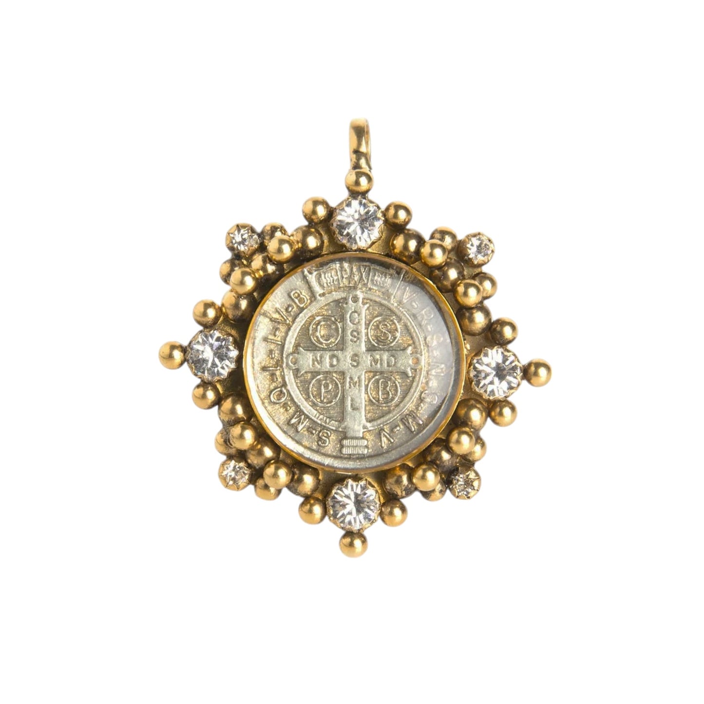 VIRGINS SAINTS & ANGELS VSA Cloister San Benito Medallion in Gold