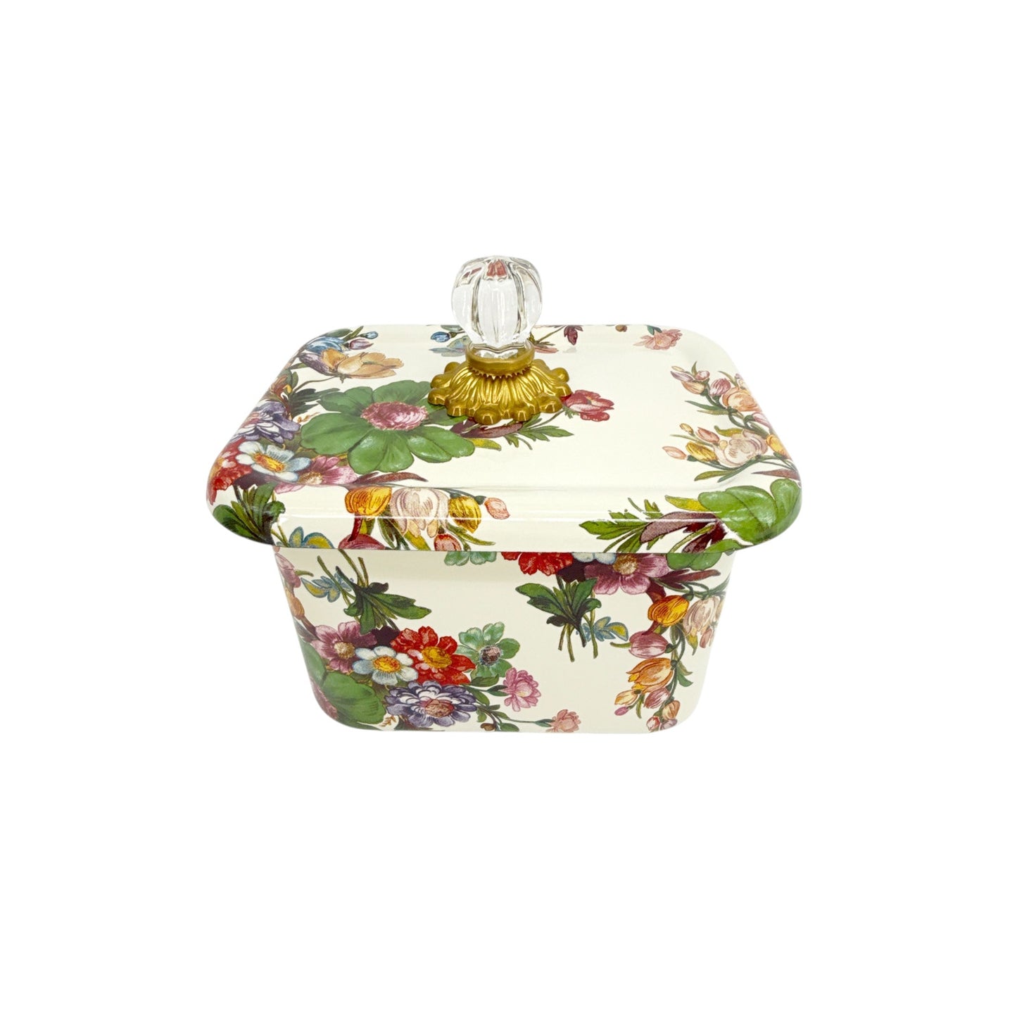 MACKENZIE-CHILDS White Flower Market Recipe Box