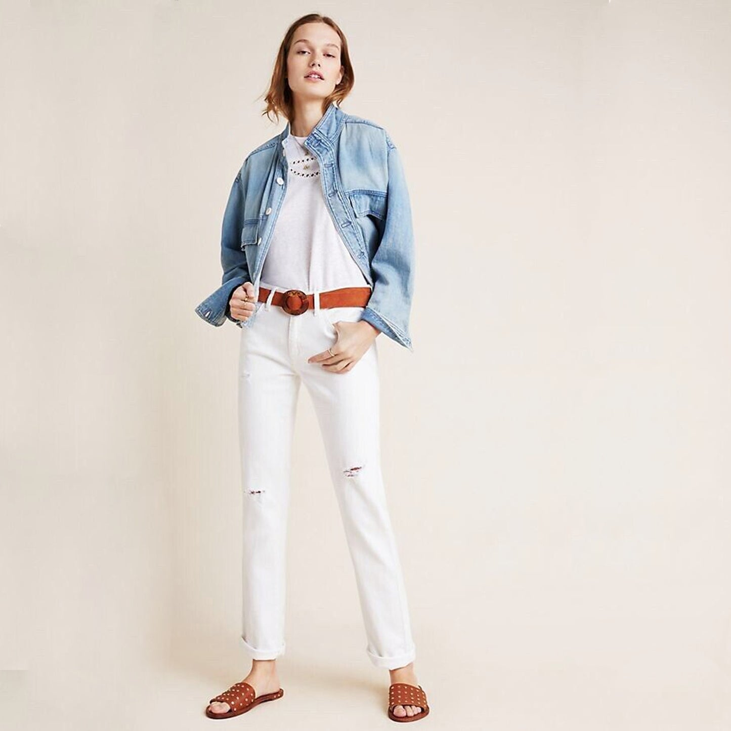 ANTHROPOLOGIE Pilcro Distressed Boyfriend Jeans 25