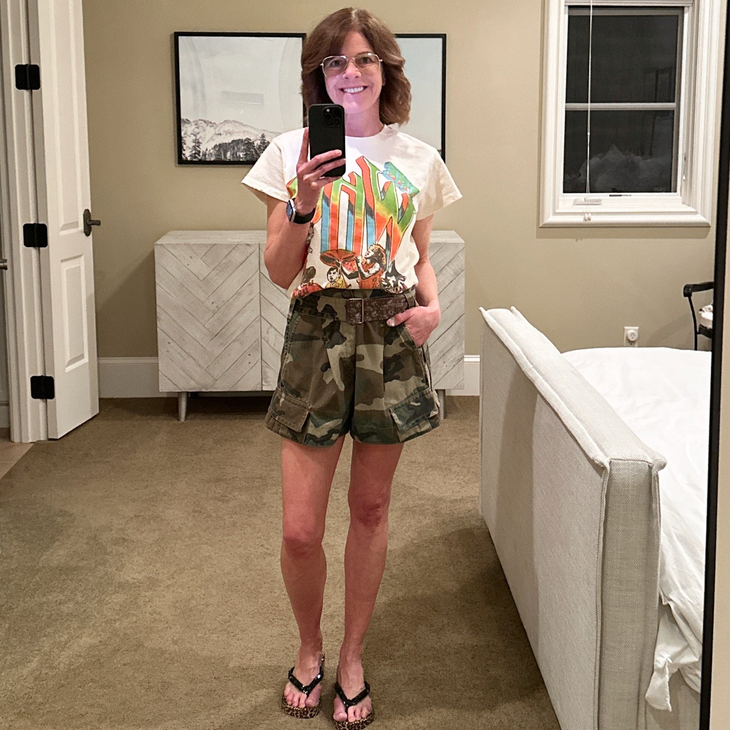 MARC JACOBS Army Cargo Pocket Short in Military Green Multi 0