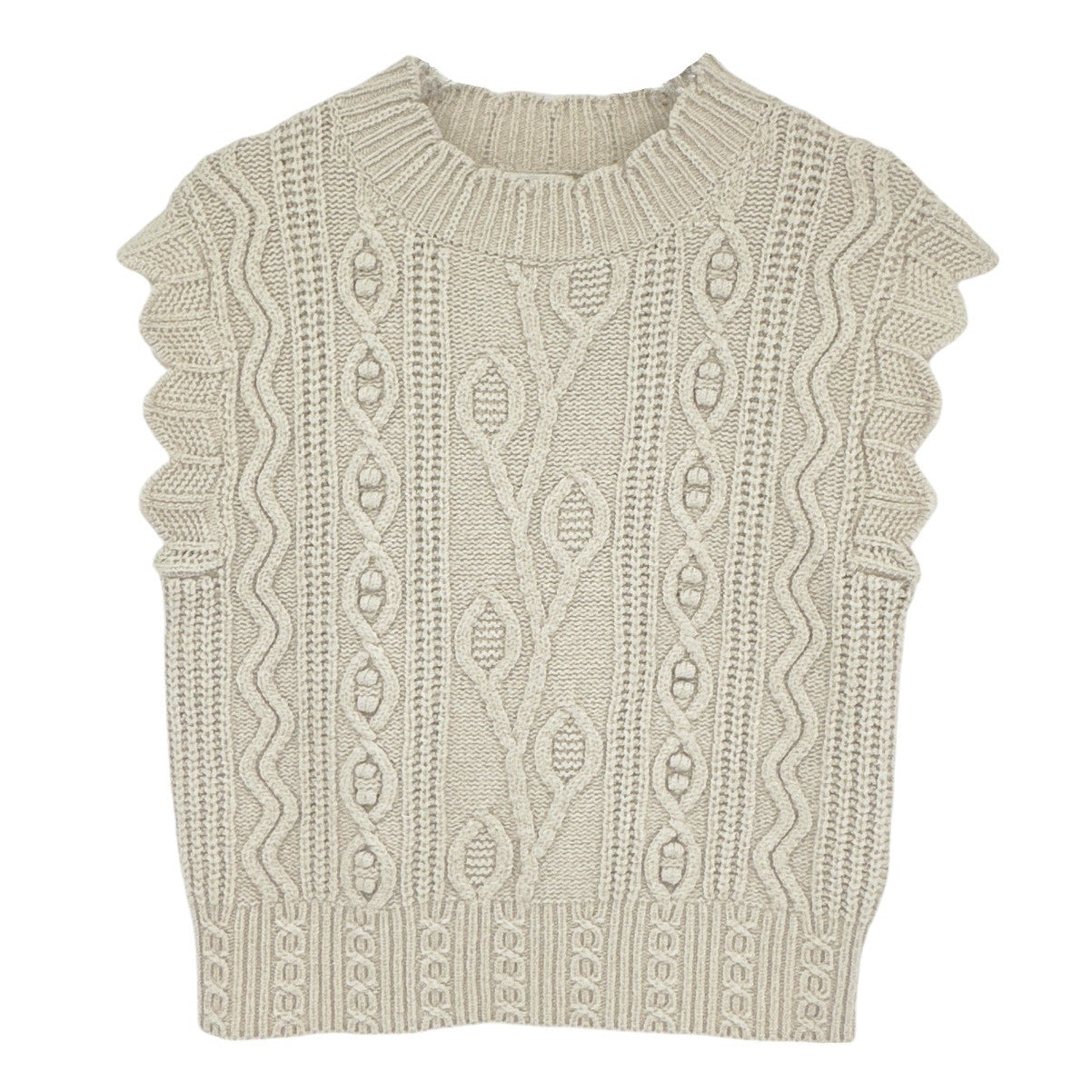 SANDRO Moise Cable Knit Vest XS