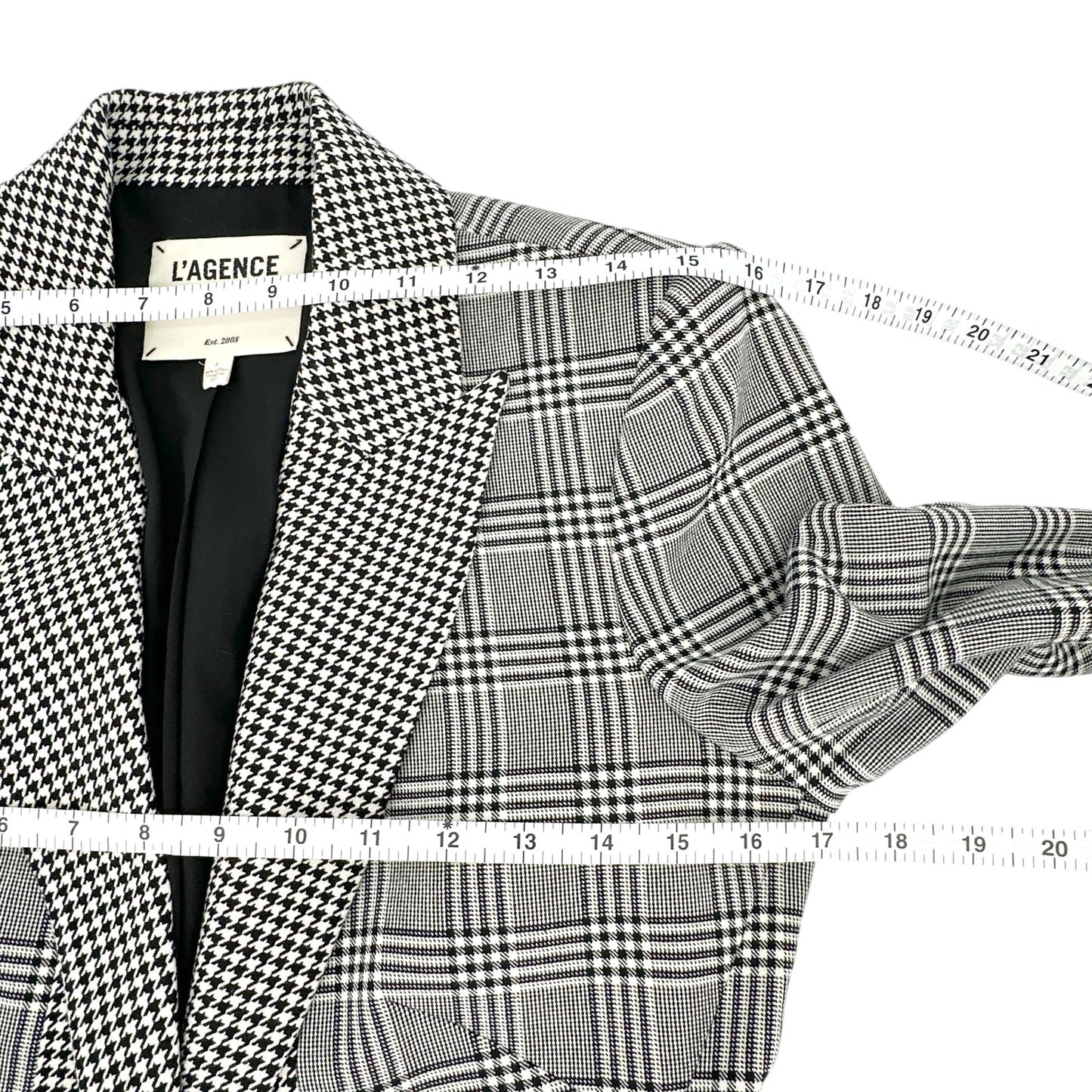 L'AGENCE Chamberlain Plaid & Houndstooth Blazer 2