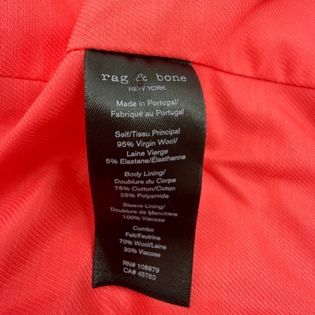 RAG & BONE Lexington Twill Blazer in Bright Pink 2