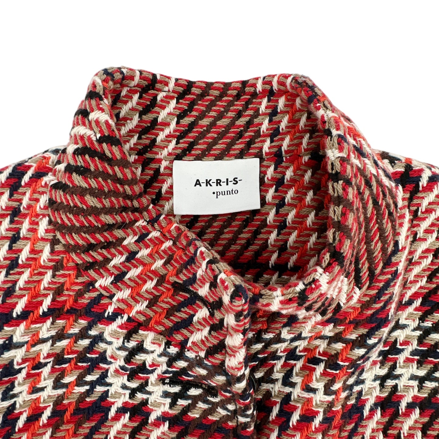 AKRIS PUNTO Check Tweed Short-sleeve A-line Crop Jacket FR38