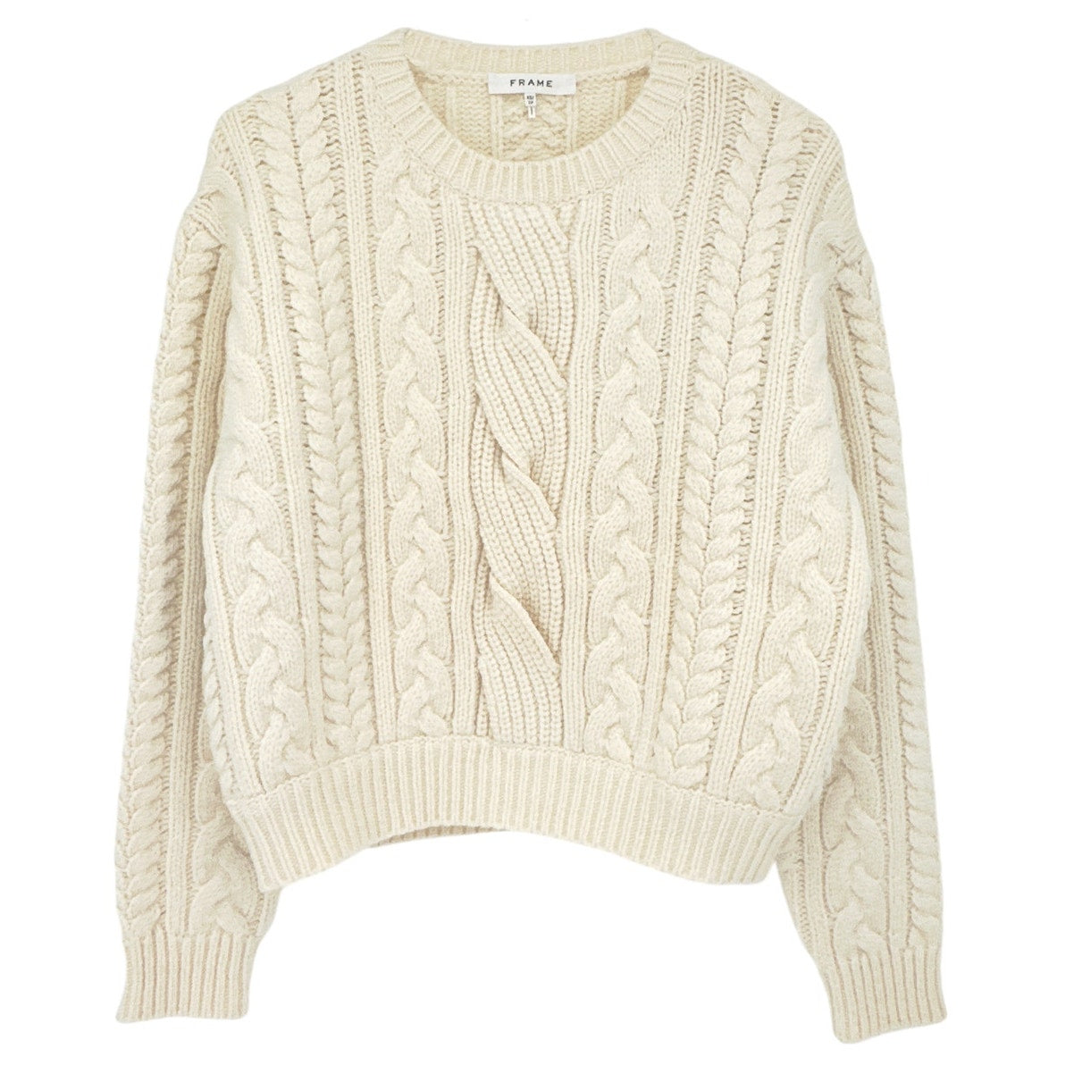 FRAME Cable Knit Wool Blend Sweater XS