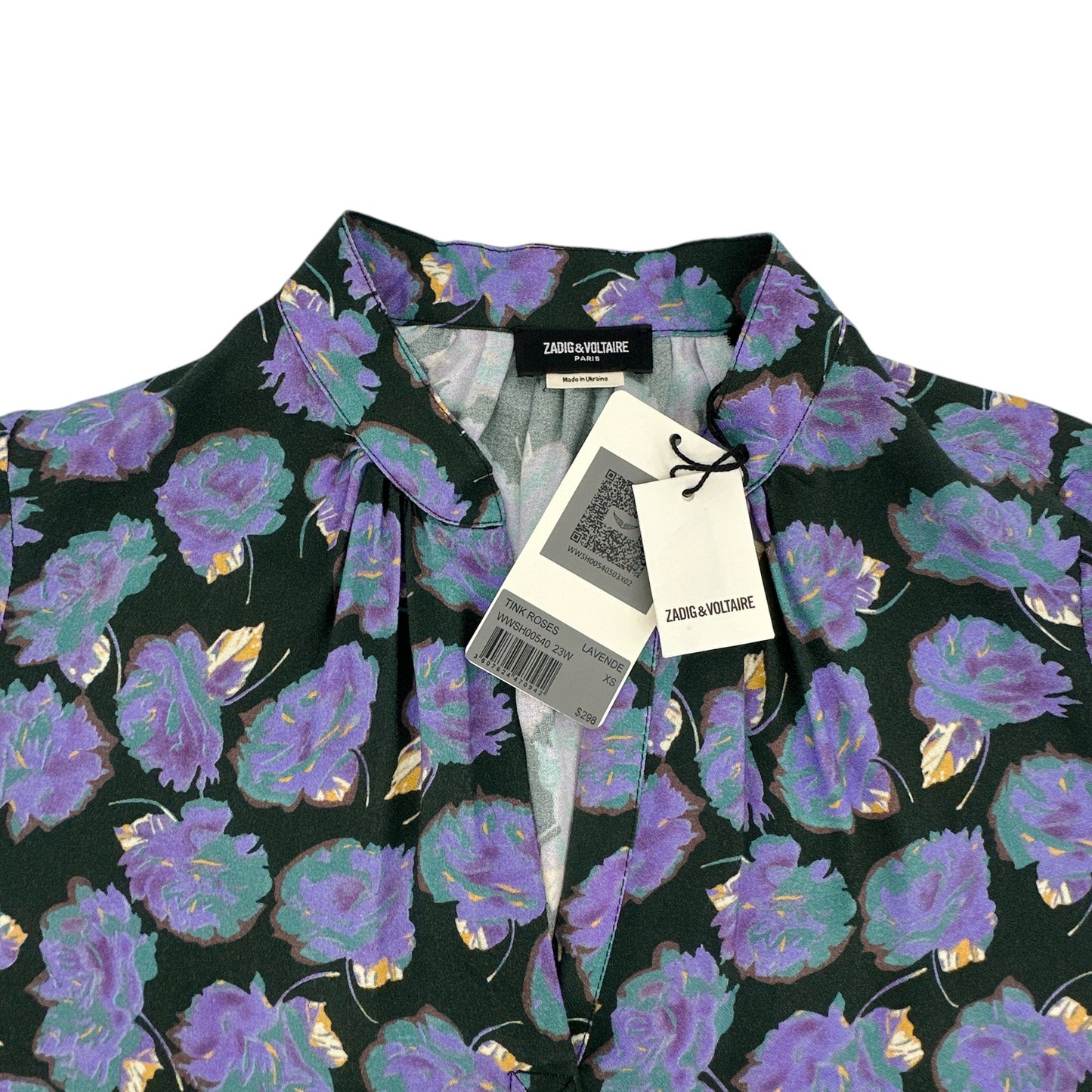 ZADIG & VOLTAIRE Tink Roses Top in Lavender XS