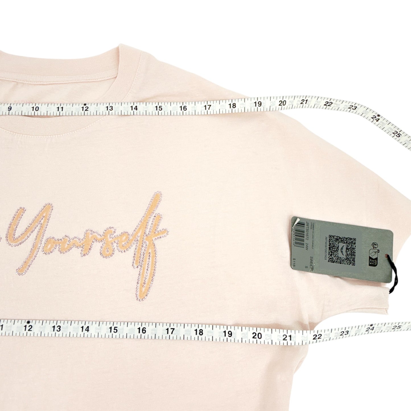 ZADIG & VOLTAIRE Tommer Love Yourself Diamanté T-shirt S