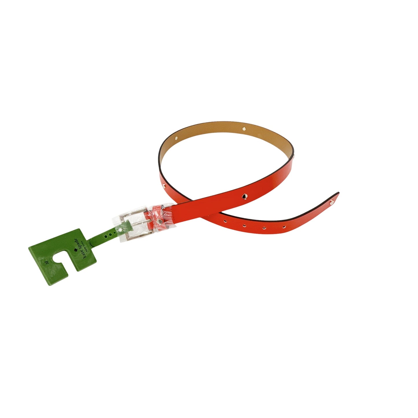 KATE SPADE New York Spade Stud Leather Belt in Maraschino M