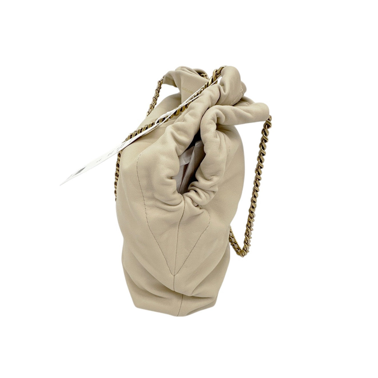 VERONICA BEARD Leather Slouch Bag in Ivory
