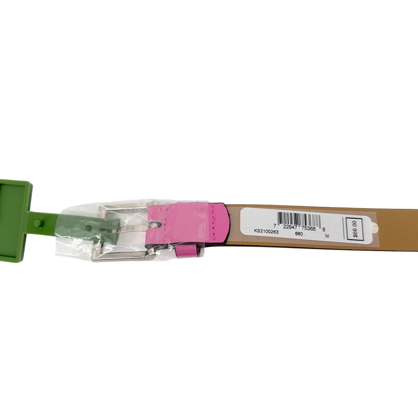 KATE SPADE New York Spade Belt in Rhododendron Grove / Pale Gold M