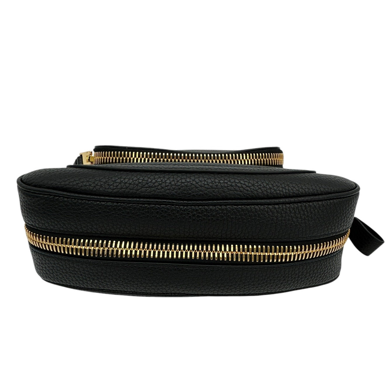 TOM FORD Jennifer Medium Double Strap Bag in Black Grained Leather