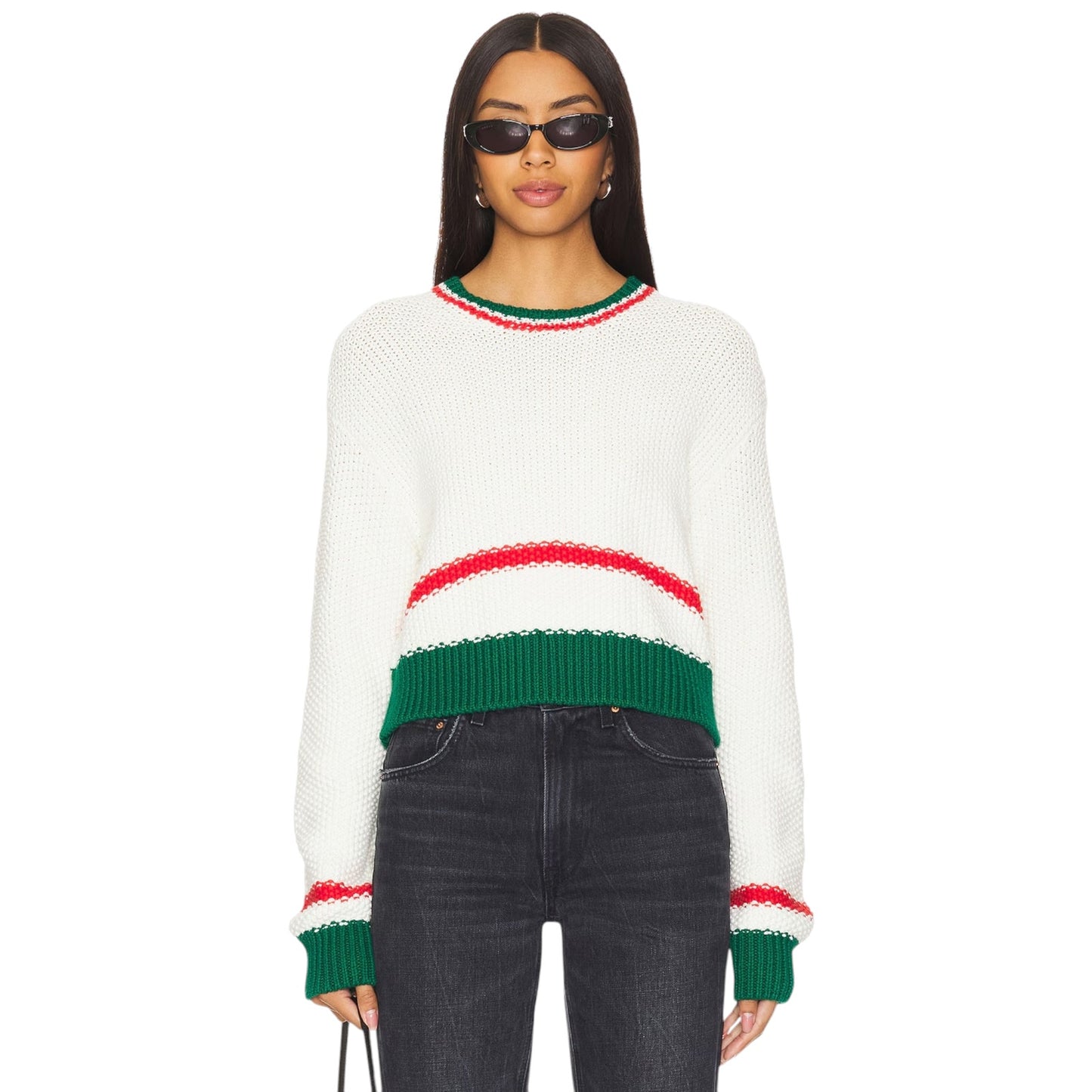 SHOW ME YOUR MUMU Only One Sweater in Festive Stripe XS